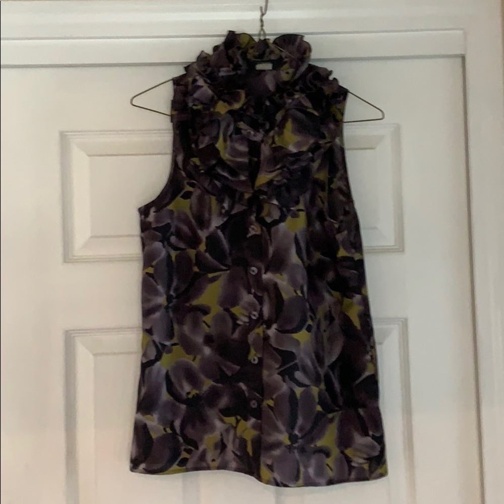 J Crew silk sleeveless blouse
